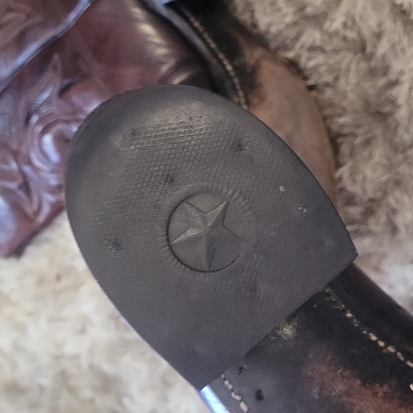 Brown Leather Cowboy Boots - Picture 4 of 8